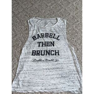 Women's Gray Crossfit Workout Muscle Tank - Belle & Bell - Large